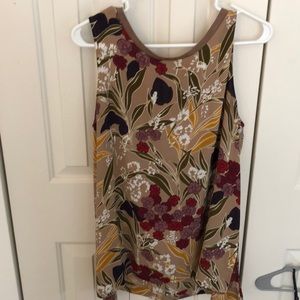 LOFT floral sleeveless blouse